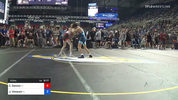 120 Lbs Round Of 64 - Chris Dennis, Pennsylvania V...