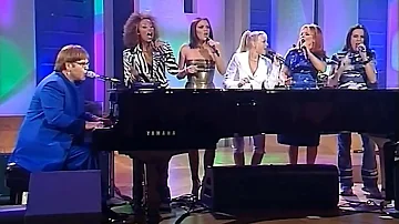 Spice Girls & Elton John - Don't Go Breaking My Heart (An Audience with Elton John 1997) • HD