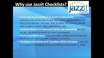 Why consider Jazzit checklists