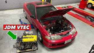 ASMR JDM B18C Vtec Engine Swap Removal // 2001 Acura Integra GS-R