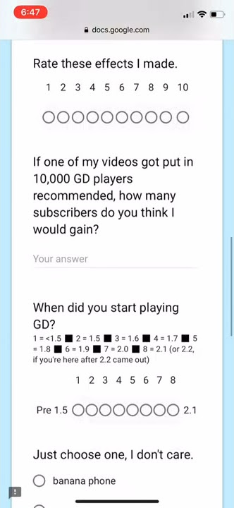 Do my GD Google Forms Survey!