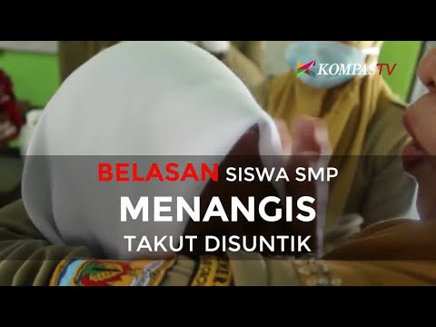 Belasan Siswa SMP Menangis Takut Disuntik