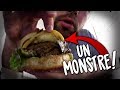 Un burger qui fait saliver avec un mega steak  frenchys burger