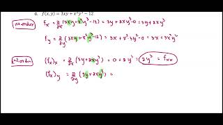 M212 3e Sec8_2 Second-Order Partial Derivatives - Notations and Ex. 2a