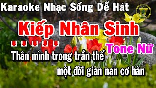 Karaoke Kiếp Nhân Sinh Tone Nữ - Baet Nhạc Sống Dễ Hát L Thanh Tuấn