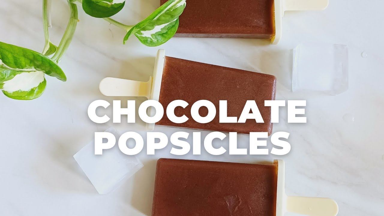 4 Ingredient Chocolate Popsicles l Healthy and Kid Friendly Summer Treat - Flavours Treat