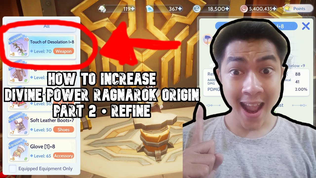 Ragnarok Origin | How To Increase Your Divine Power | Refine System ...