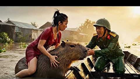 Capybara Anh Hùng Giữa Lũ Dữ. #capybara #capybaralife #trending #animals  #shortvideo #haihuoc