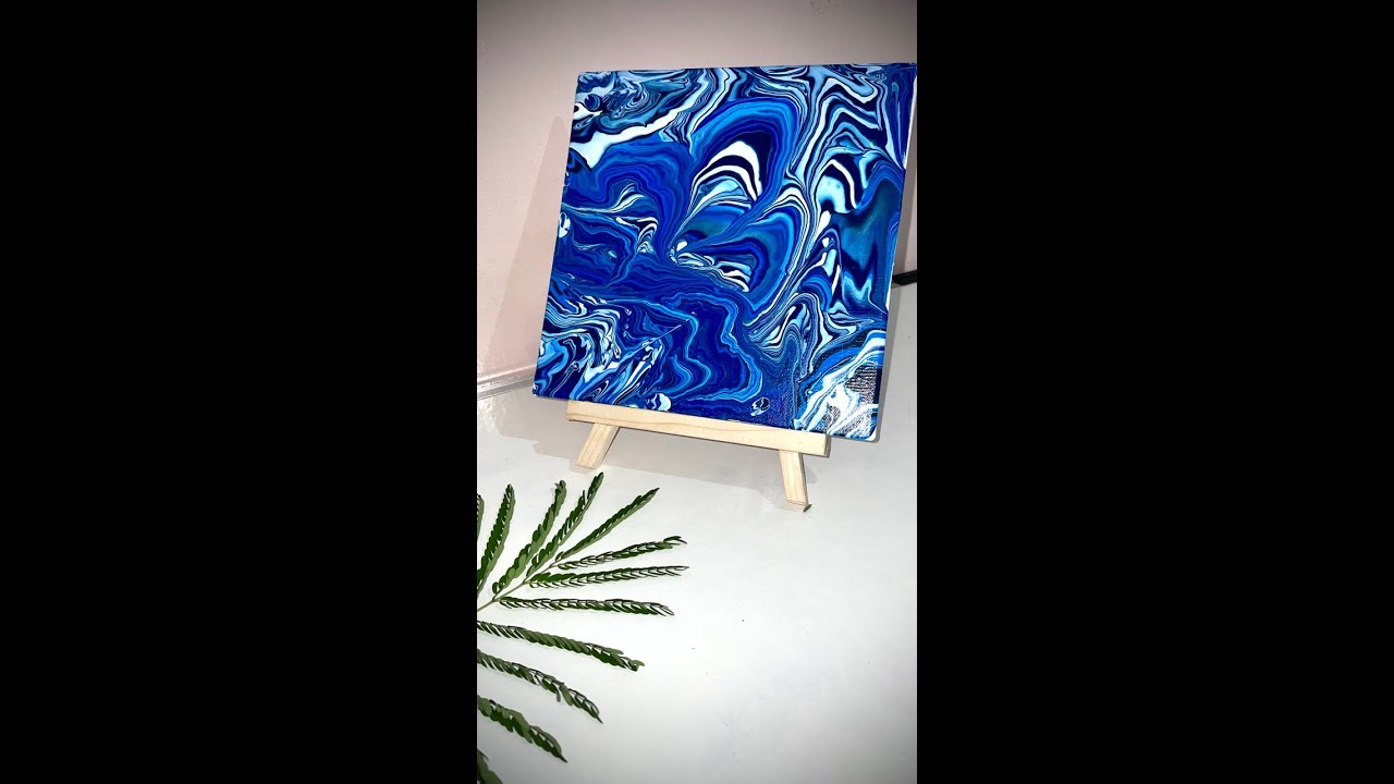 Acrylic Painting || Fluid art || Acrylic Pour Painting|| Aqua Theme ...