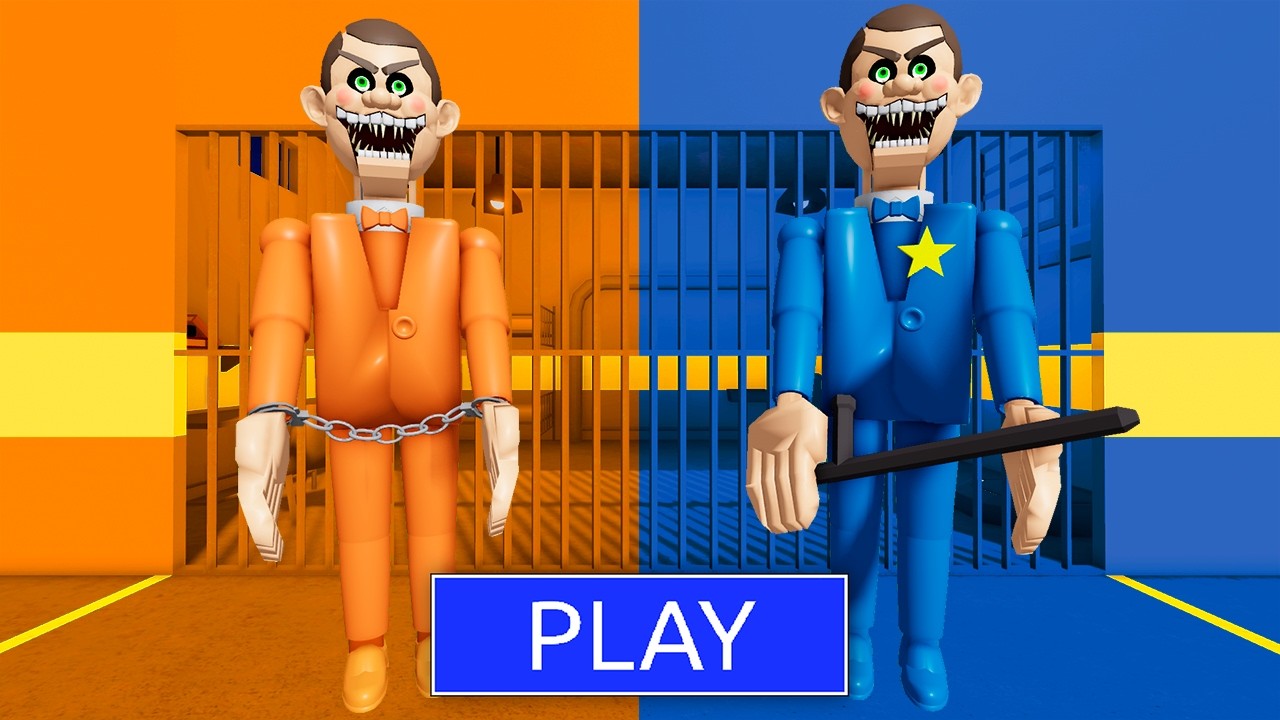 PRISONER FUNNY DUMMY Vs POLICE FUNNY DUMMY in BARRY'S PRISON RUN! New Scary Obby #Roblox