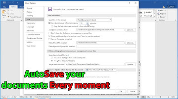 How to turn on autosave in word for all documents