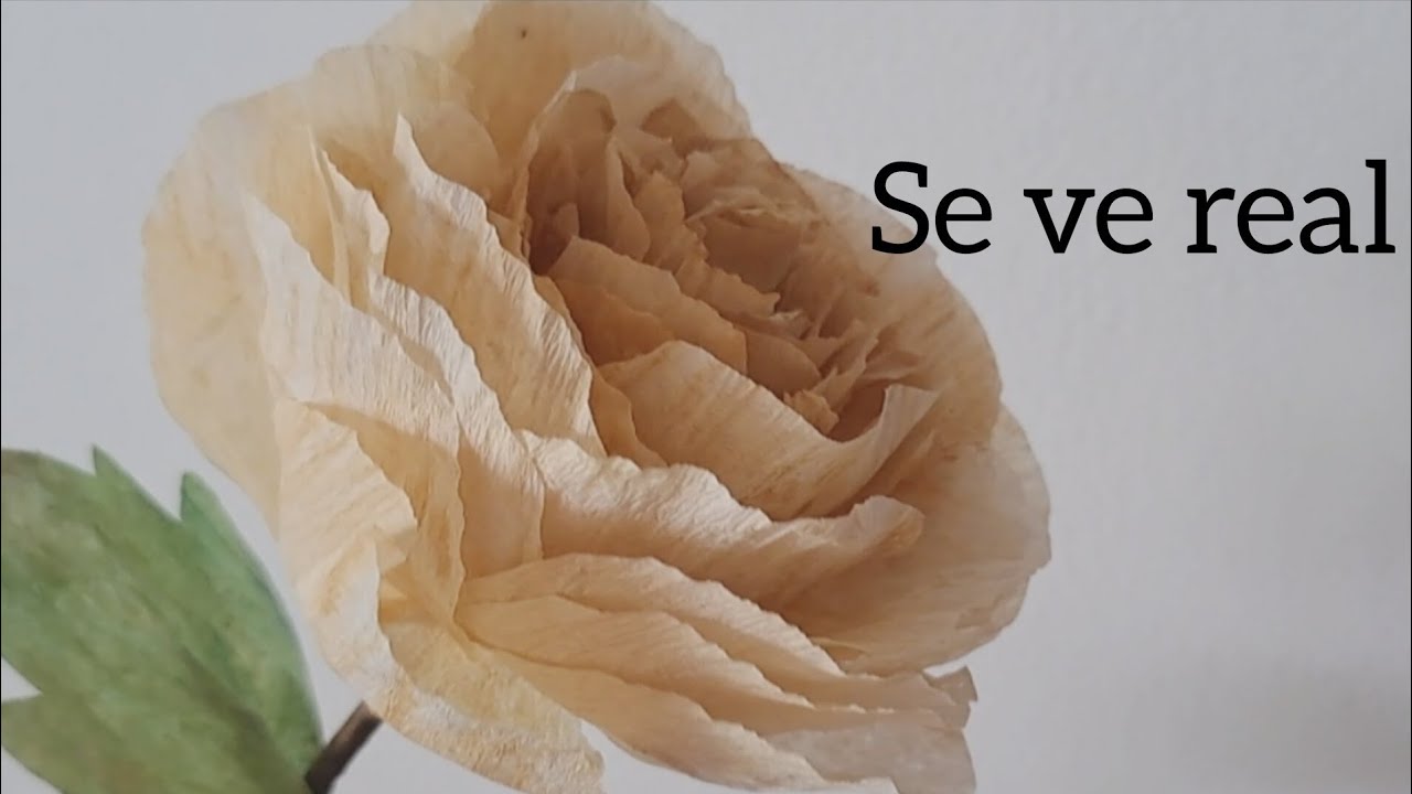 Cómo Hacer una Flor de Papel Crepé Realista (Acabado Profesional)