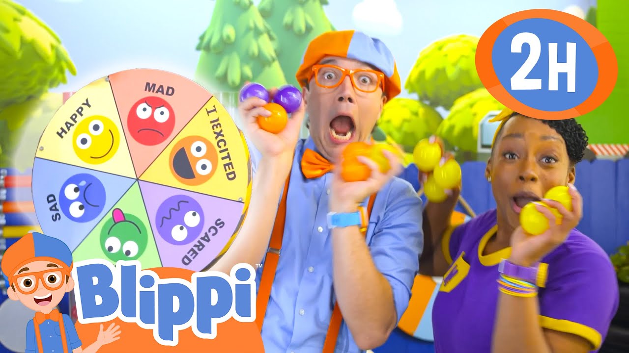 ⭕Blippi's Emotion Color Game🟢 | Classic Blippi Adventures | Vehicle ...