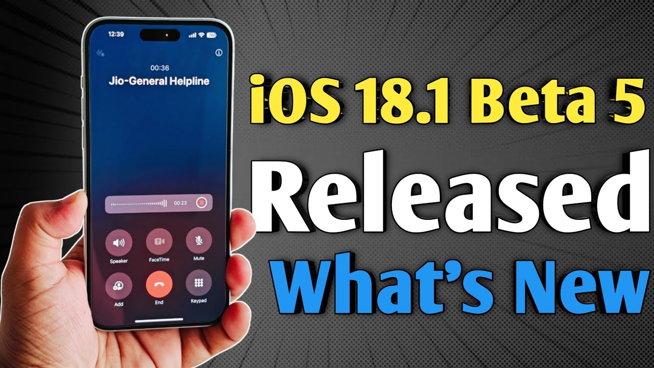 iOS 18.1 Beta 5 Released - What’s New - YouTube