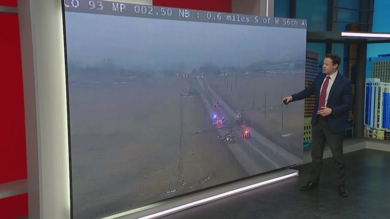 Multi-car crash shuts down part of CO-93 - YouTube