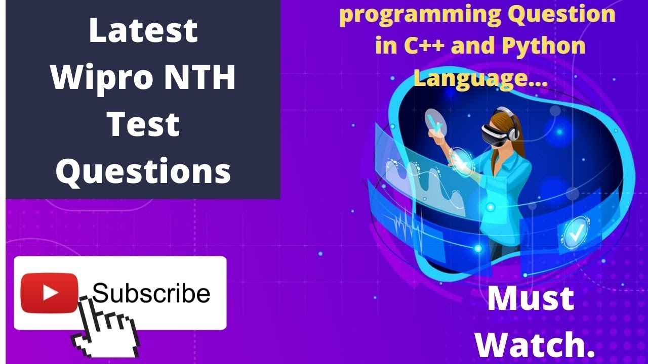 Latest Wipro Coding Question solved in C++ and Python Language ...