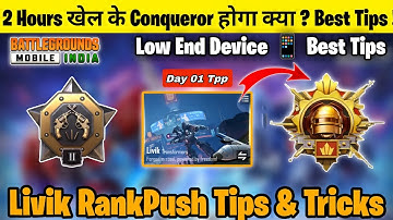 🇮🇳Gold To Conqueror Just in 4 Days in Livik | Daily Plus Target 🎯 | Solo Tpp & Fpp Tips & Tricks ✅