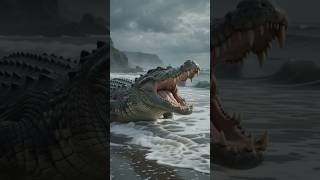 Deinosuchus vs Giant Whale – Epic Prehistoric Battle | Wildlife Documentary 8K #shorts #crocodile