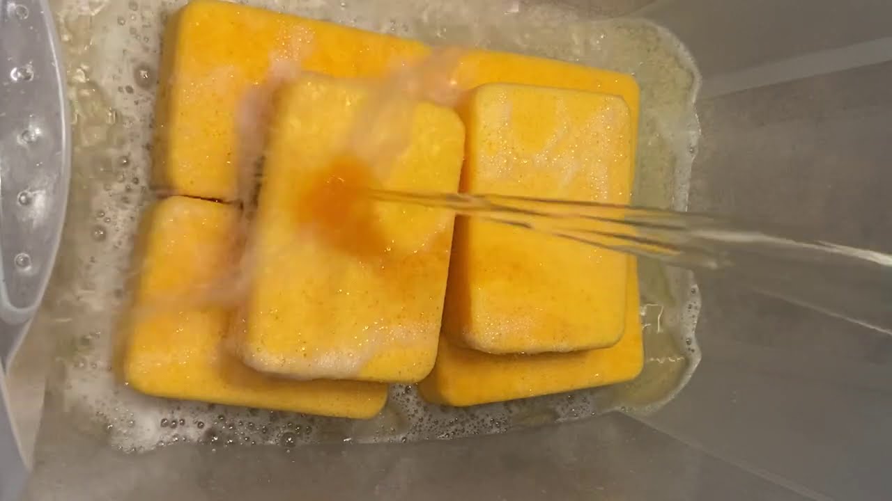 JUG OF PINALEN + GROUTS💚😍 SPONGE ASMR