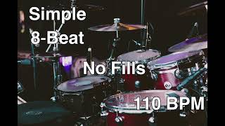 Simple 8-Beat Drum Loop | 110 BPM | No Fills