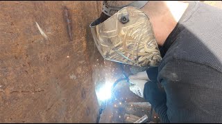 Welding a dumpster and delivering it