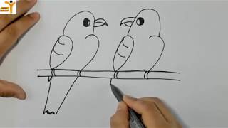 Sayılardan Hayvan Çizimi Easy Drawing To Birds-Yardımcı Öğretmen