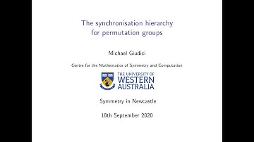 Michael Giudici -  The synchronisation hierarchy for permutation groups