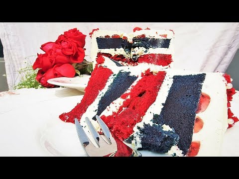 Red And Blue Velvet Cake Recipe By Tuntuni Ranna Ghor | How To Make Red Blue Velvet Cake 2018