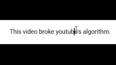 this video broke youtube