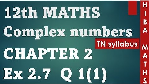 12th maths chapter 2 exercise 2.7 question 1(1)