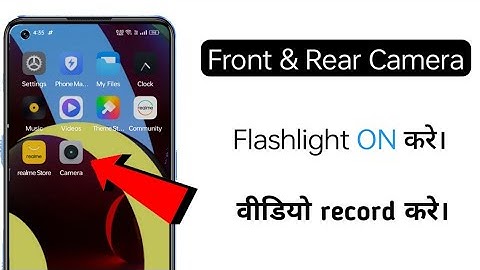 how to enable flash light during video recording front and rear camera