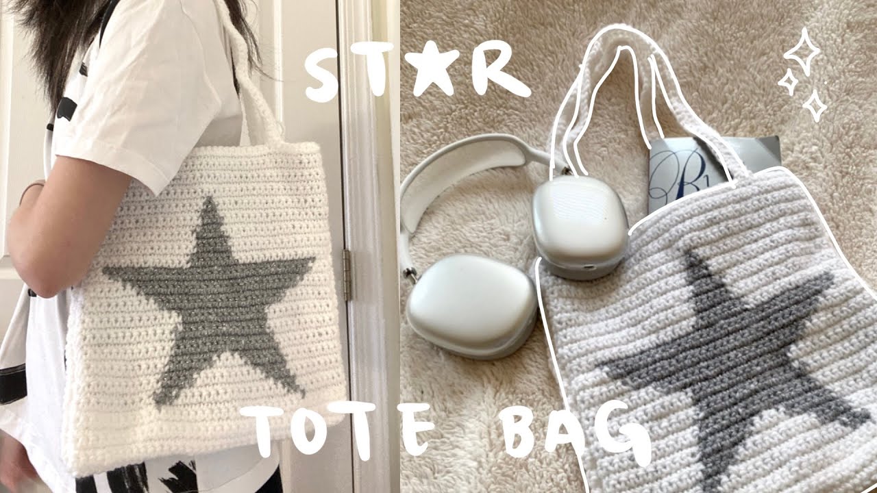 ✰ crochet star tote bag tutorial