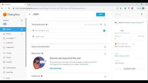 DIalogflow - build chatbot |what is intent? | Training  phrases|Responses