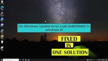 (Fixed) Windows Update Error Code : 0x800f0922 in windows 10 | easy fix | 2023