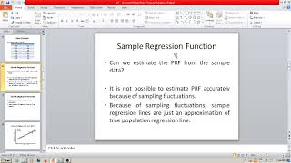 Sample Regression Function