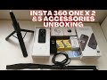 INSTA 360 ONE X 2 ACTION CAMERA & 5 ACCESSORIES UNBOXING