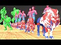 Paint Animals Gorilla Cow Lion Elephant Dinosaurs Fountain Crossing Animal Cartoon