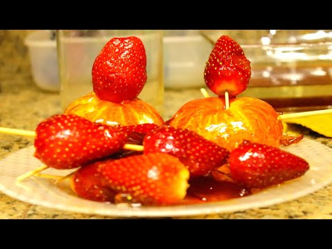 ASMR *DETAIL RECIPE* CANDIED FRUIT EATING SOUNDS NO TALKING - ASMR CANDIED FRUIT | FOOD FOR ASMR