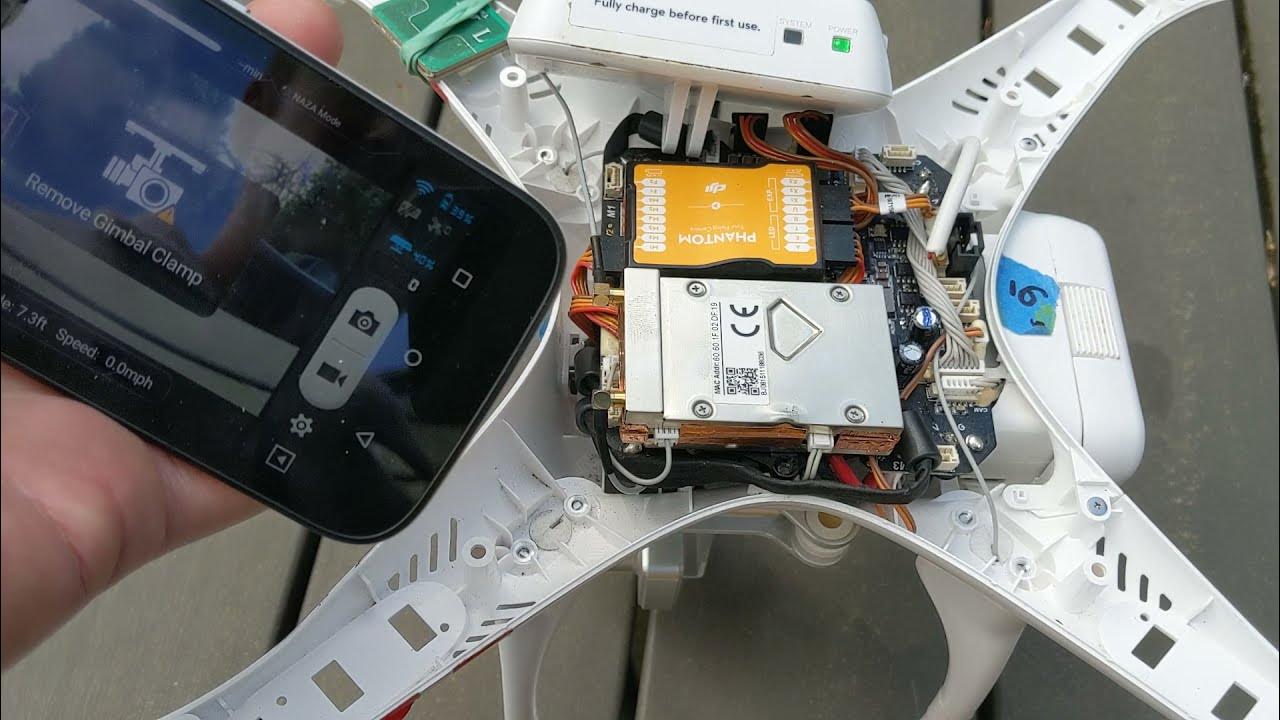 phantom 2 vision plus WiFi video module reinstallation, connecting &  testing with the DJI Vision app - YouTube