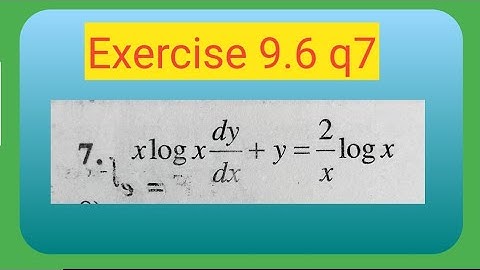 Class 12 ex9.6 ques7 || Class 12th ncert maths exercise 9.6 Q7 || differential equations