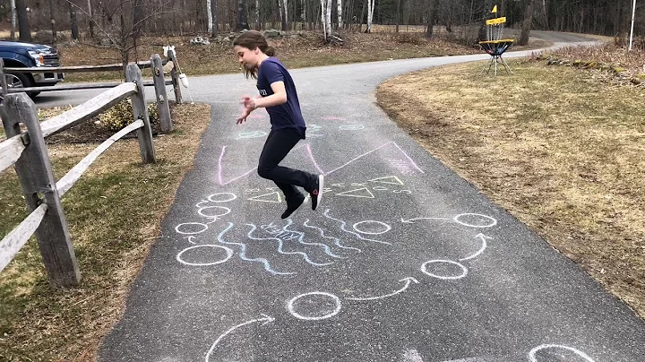 Chalk Obstacle Course with Michele, Hazel, and Lily