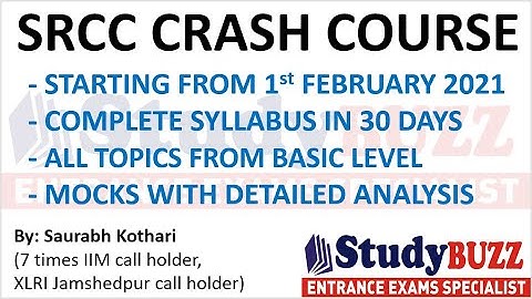 SRCC GBO last crash course starting from 1 Feb: Complete syllabus, 30 days batch, daily videos, mock