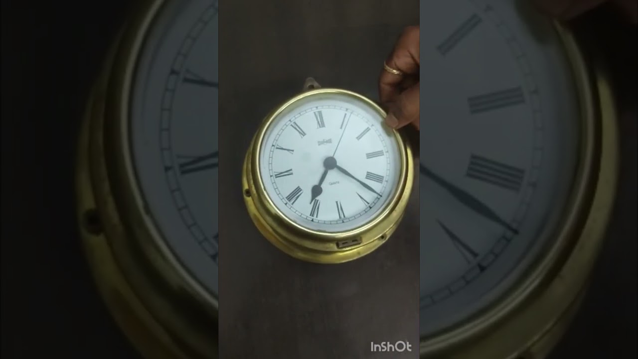 Stockburger Marine Industrial Style Brass Quartz Interior Decoration Wall Clock