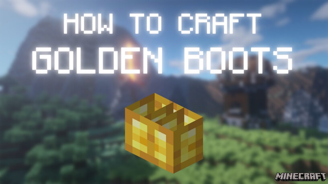Minecraft How To Craft a Golden Boots? YouTube