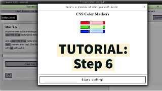 freeCodeCamp | Learn CSS Color Markers: Step 6