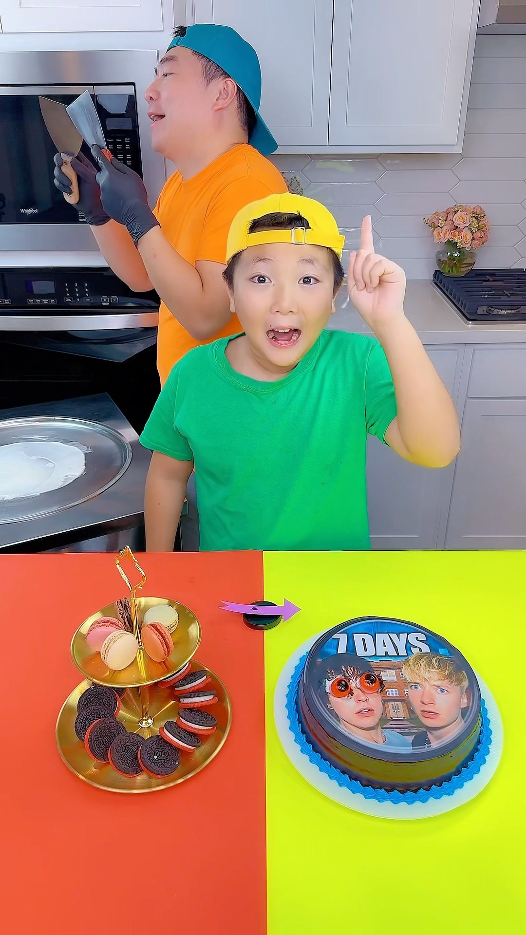 Sam and Colby vs sweet foods ice cream challenge!? #funny by Ethan Funny Family