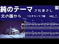 純のテーマ/ さだまさし / 北の国から / ギター 「耳コピ」アレンジ　TAB譜　歌詞　ソロギター