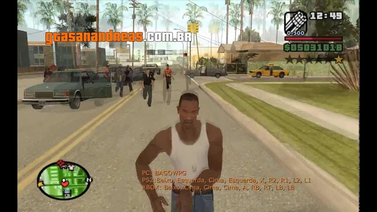 Código para deixar o CJ magro e fraco no GTA San Andreas 