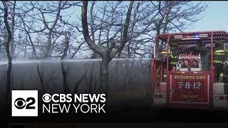 Burn ban in New York after Long Island wildfires