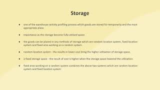 BPMG 3133 GROUP C WAREHOUSING MANAGEMENT INDIVIDUAL ASSIGNMENT 1: WAREHOUSE ACTIVITY PROFILING